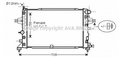 AVA QUALITY COOLING ol2625 -  Радиатор, охлаждение двигателя
